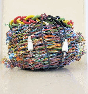 Telephone wire basket by guild member Debbie Magnusson